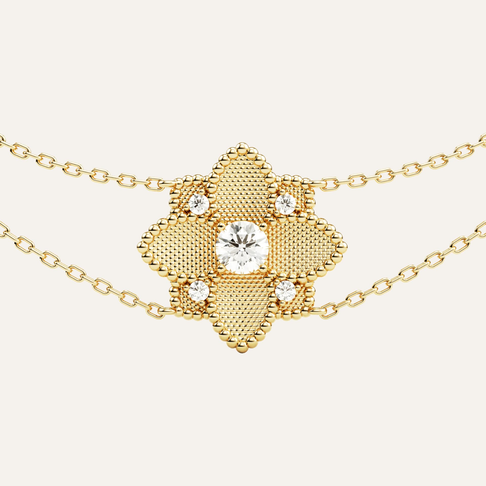 Hortensia Grande Choker - Yellow Gold