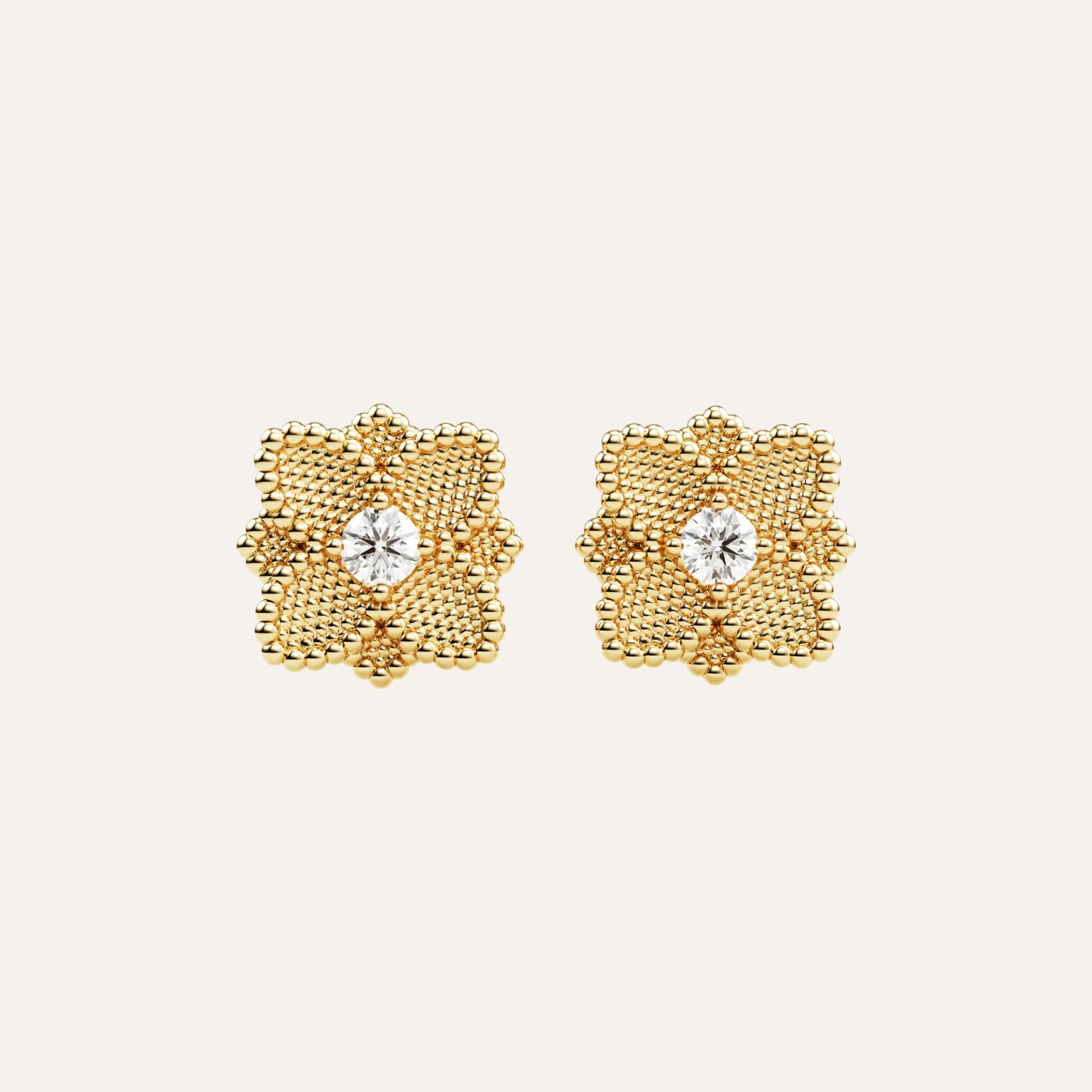 Hortensia Petite Earrings - Yellow Gold