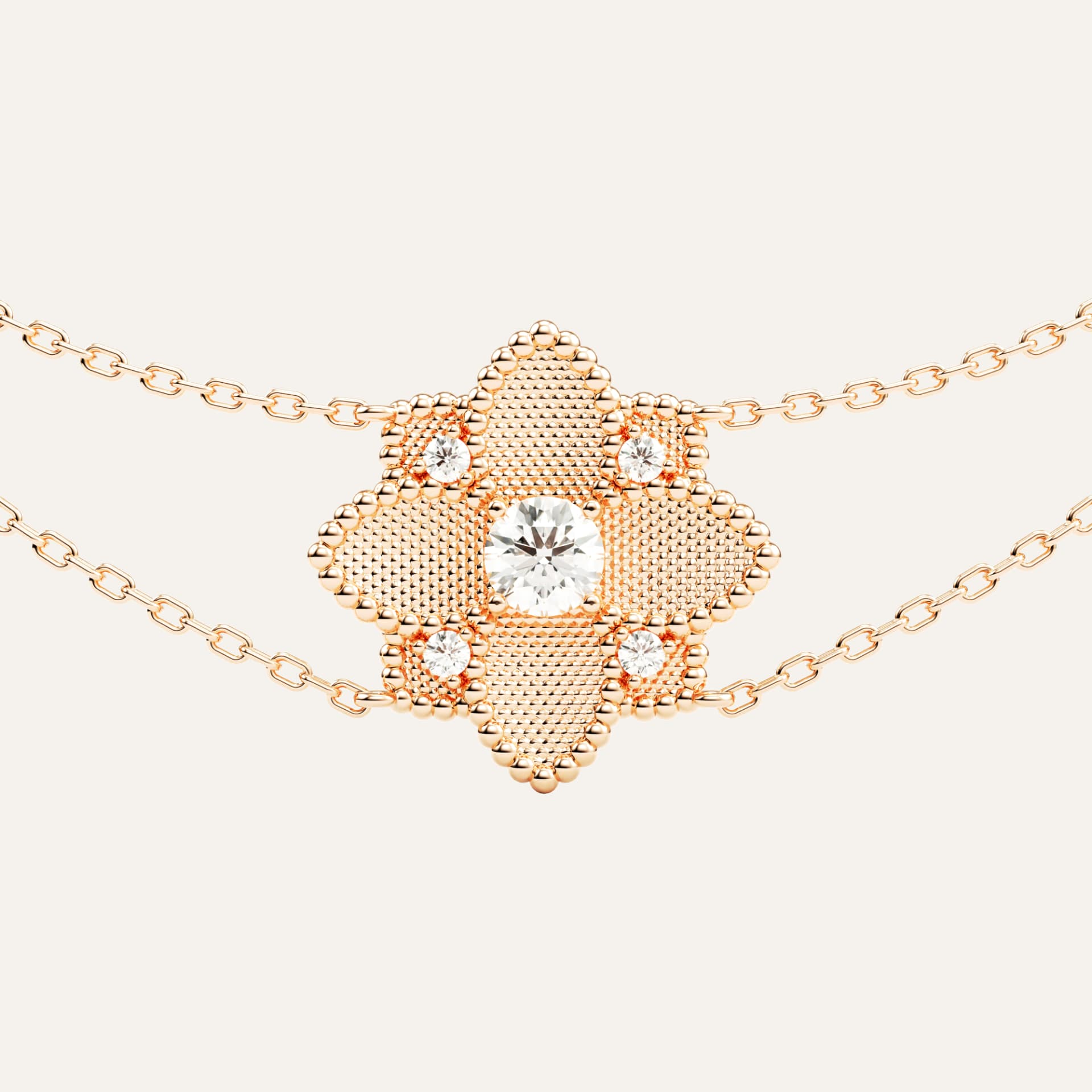 Hortensia Grande Choker - Rose Gold