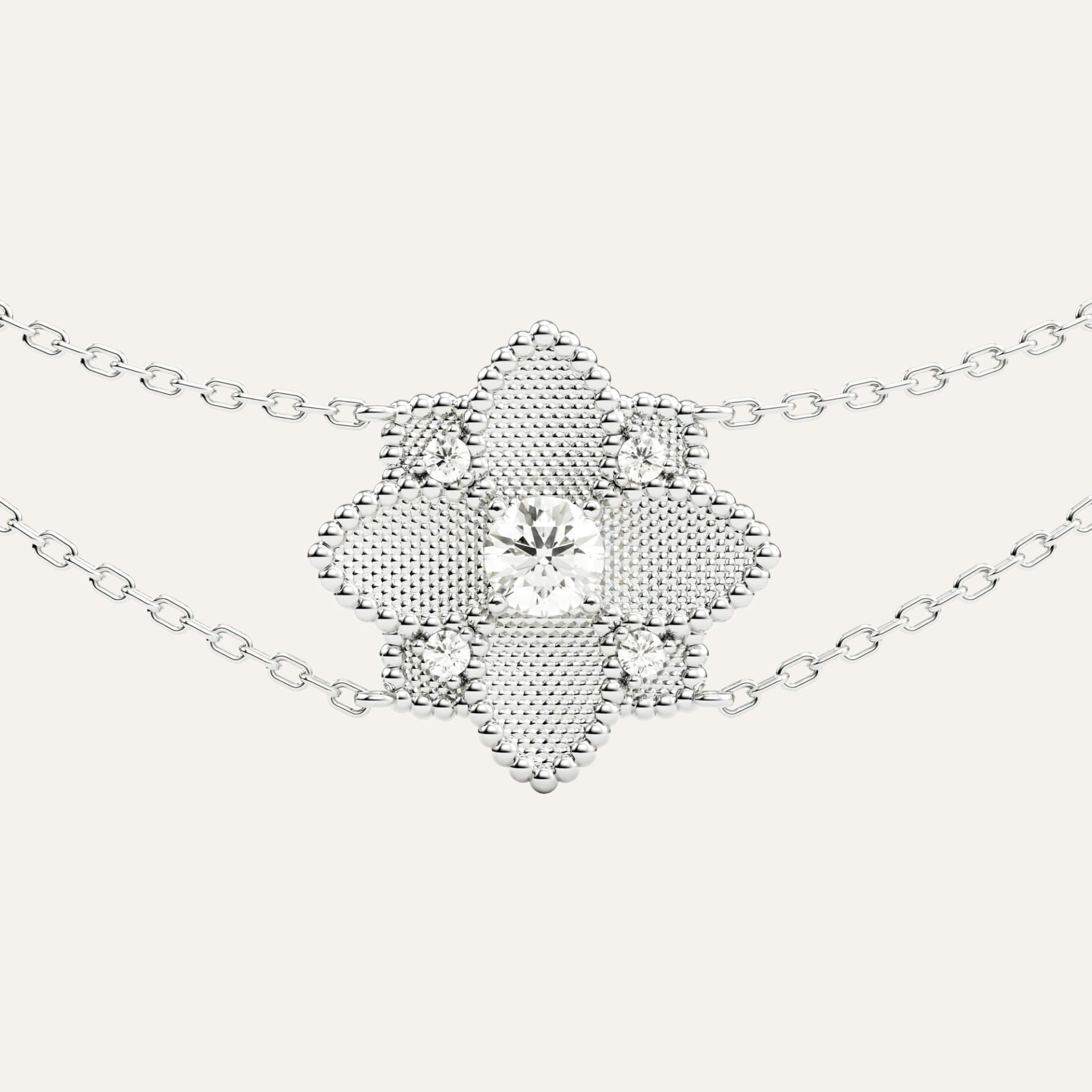 Hortensia Grande Choker - White Gold