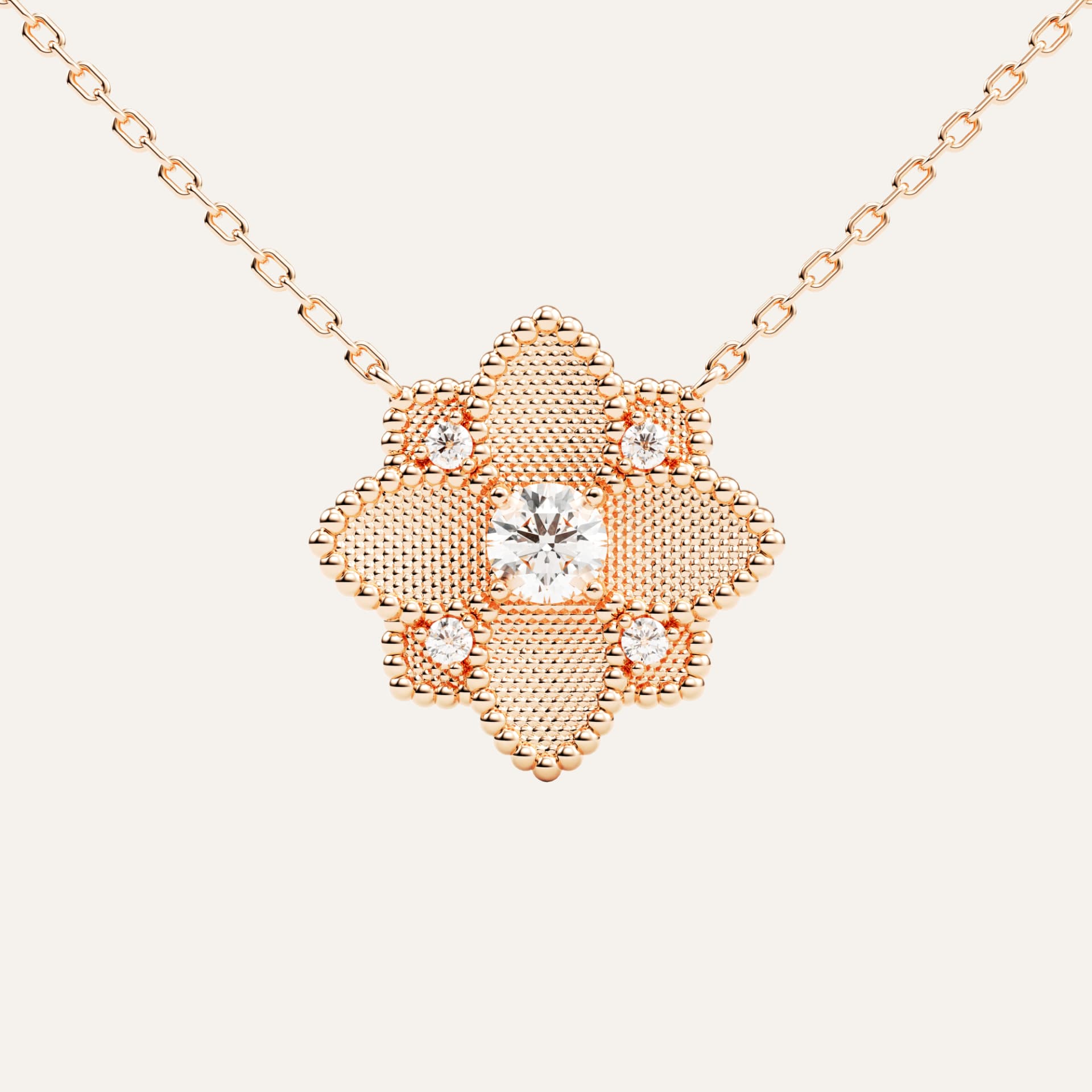 Hortensia Grande Necklace - Rose Gold