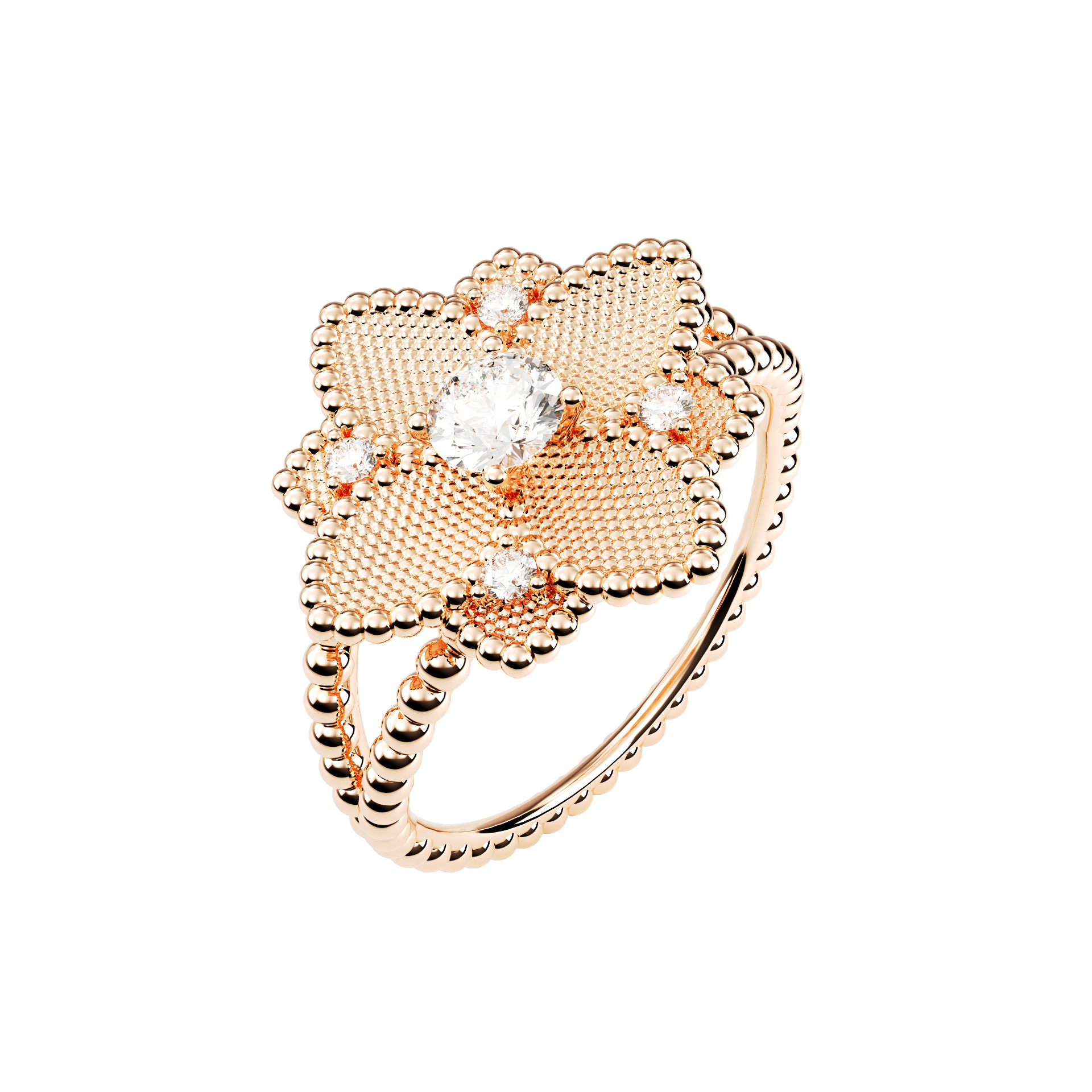 Hortensia Grande Ring - Rose Gold