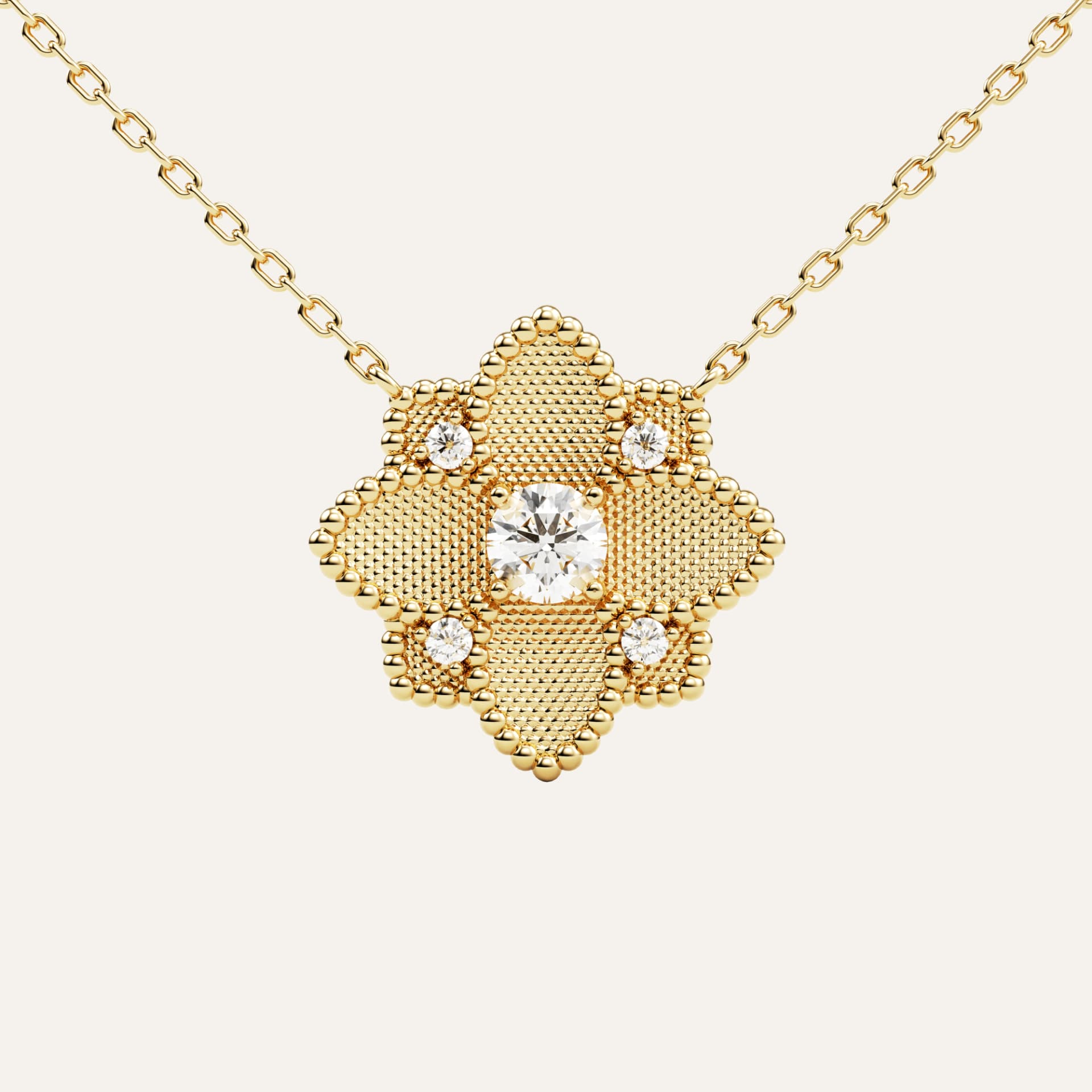 Hortensia Grande Necklace - Yellow Gold